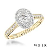 18ct yellow gold 0.33ct E VS2  Oval cut Diamond Engagement Ring
