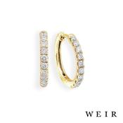 18ct yellow gold Round brilliant cut Diamond Earrings