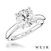 Platinum Lab Grown 2.00ct E VS1  Round brilliant cut Lab Grown Diamond Dress Ring