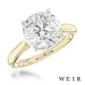 18k yellow gold Lab Grown 3.00ct E VS1  Round brilliant cut Lab Grown Diamond Dress Ring image