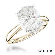 18K yellow gold Lab Grown 2.52ct E VS1  Oval cut Lab Grown Diamond Dress Ring image
