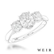 Platinum 0.70ct G VS2  Oval Cut Diamond Engagement Ring
