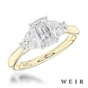 18k Yellow Gold 1.01ct E VS2  Elongated Cushion Cut Diamond Engagement Ring