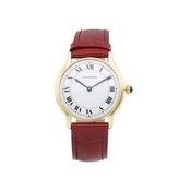 Vintage Riviera White Dial Solid Gold Manual Wind Strap Watch image