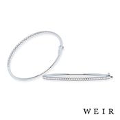 Platinum Round Brilliant Cut Diamond Bracelet