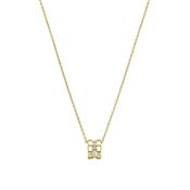 Ice Cube 18k Yellow Gold Diamond Pendant Necklace