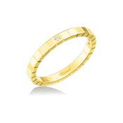 Ice Cube 18k Yellow Gold Diamond Ring Size 56