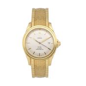DeVille Co-Axil 37.5 mm Silver Baton Dial Automatic 18k Brick Bracelet Watch image