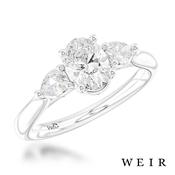 Platinum 0.72ct G VS1  Oval Cut Diamond Engagement Ring