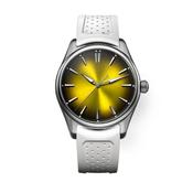 Pioneer Centre Seconds 40mm Yellow Diall Automatic Rubber Strap Watch