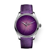 Endeavour Centre Seconds 40mm Violette Dial Automatic Leather Watch