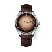 Endeavour Perpetual Calendar 42mm Salmon Date Dial White Gold Alligator Strap Watch