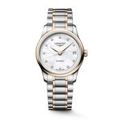 Master Collection 34mm MOP Diamond Set Dial Automatic Two Tone Stainless Steel Bracelet Watch