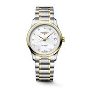 Master Collection 34mm MOP Diamond Set Dial Automatic Two Tone Stainless Steel Bracelet Watch