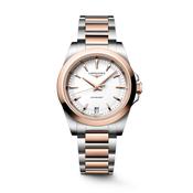 Conquest 34mm White Dial Quartz Two Tone Stainless Steel Bracelet Watch image