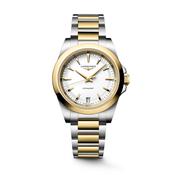 Conquest 34mm White Dial Quartz Two Tone Stainless Steel Bracelet Watch image