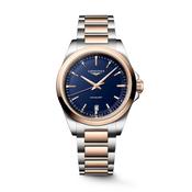 Conquest 38mm Blue Dial Quartz Two Tone Stainless Steel Bracelet Watch image