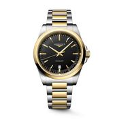 Conquest 41mm Black Dial Quartz Two Tone Stainless Steel Bracelet Watch image