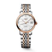 Elegant Collection 25.5mm MOP Diamond Dot Dial Automatic Two Tone Stainless Steel Watch image