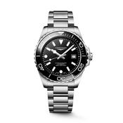 HydroConquest 42mm Black Dial Automatic Stainless Steel Bracelet Watch image