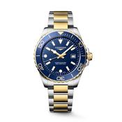 HydroConquest 42mm Blue Dial Quartz Two Tone Stainless Steel Bracelet Watch image