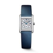 Mini DolceVita 21.5 x 29mm Diamond Set Dial Quartz Blue Leather Strap Watch image