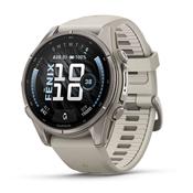 fenix 9 43mm Titanium Fog Grey Silicone Strap Watch image