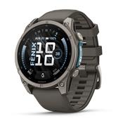 fenix 9 47mm Titanium Pebble Grey Silicone Strap Watch image