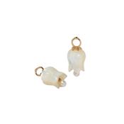Tulips 18k Yellow Gold Mother of Pearl Earring Drops