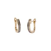 Eclipse Porcupine 18k Yellow Gold Diamond Hoop Earrings
