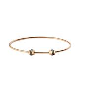 18k Yellow Gold Sapphire Small/Medium Charm Bangle