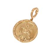 Mythology St Christopher 18k Yellow Gold Diamond Charm