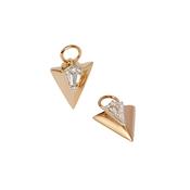 Flight Arrow 18k Yellow Gold Diamond Earring Drops