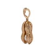 Peanut 18k Yellow Gold Diamond Charm