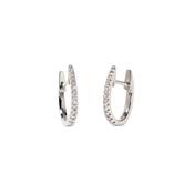 Eclipse Fine 18k White Gold Hoop Earrings
