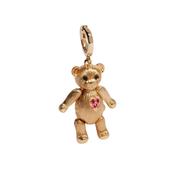 Teddy Bear Locket 18k Yellow Gold Ruby &amp; Diamond Charm