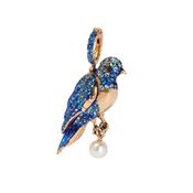 Mythology Bluebird Blue Topaz Sapphire &amp; Pearl Charm
