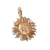 Mythology Sun 18k Yellow Gold Diamond Charm