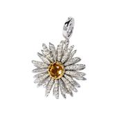 Mythology Daisy 18k White Gold Diamond &amp; Citrine Charm