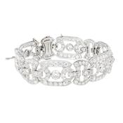 Vintage 18k White Gold 12.80ct Diamond Bracelet