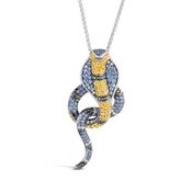 18k Sapphire and Diamond Snake Pendant image