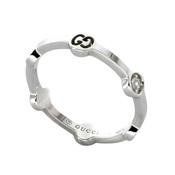 18k White Gold GG Love Round Modules Diamond Ring