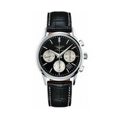 Vintage Heritage 40mm, Black Dial, Automatic Movement, Stainless Steel Case, Leather Strap Watch