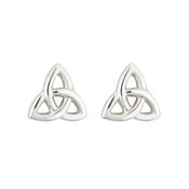 Sterling Silver Tiny Trinity Knot Stud Earrings