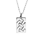 Sterling Silver Large Celtic Pendant Necklace