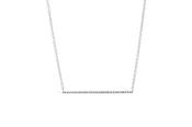 18k White Gold and Diamond-Set Bar Necklace image