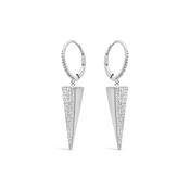 18k White Gold Falling in Love Diamond Drop Earrings