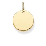 Round Disc Gold Plated Pendant image