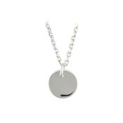 Sterling Silver Solid 15mm Disk