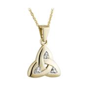 Solvar 14K Yellow Gold Trinity Knot Pendant image